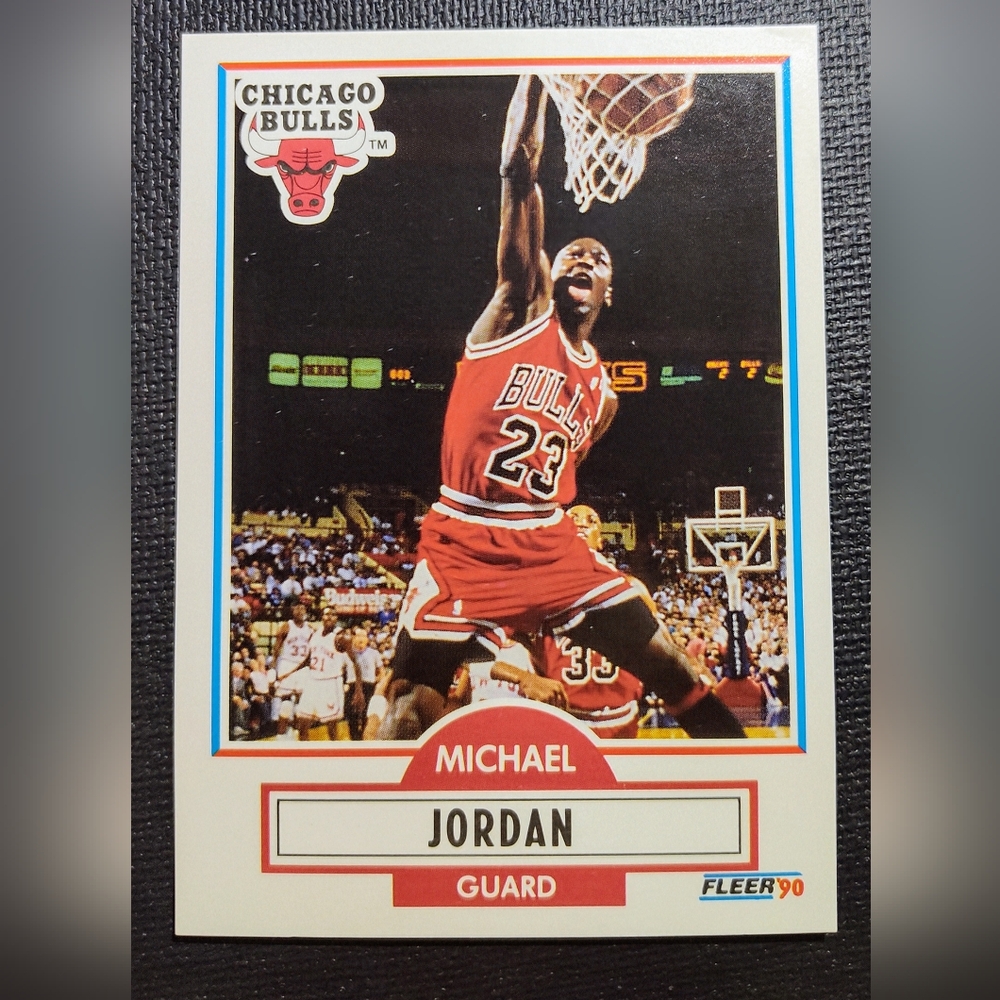 1990 Fleer 2- Error Card #26 Michael Jordan, Missing Black Lines. Ex.Cond.#m476a